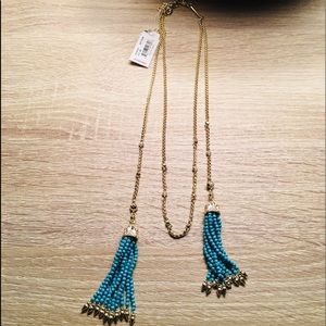 NWT Kendra Scott Monique Lariat Necklace - Gold & Turquoise